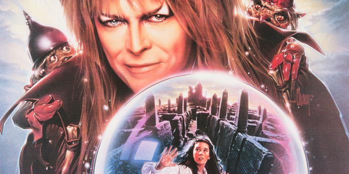 Il poster del film Labyrinth - Dove tutto è possibile con David Bowie in primo piano