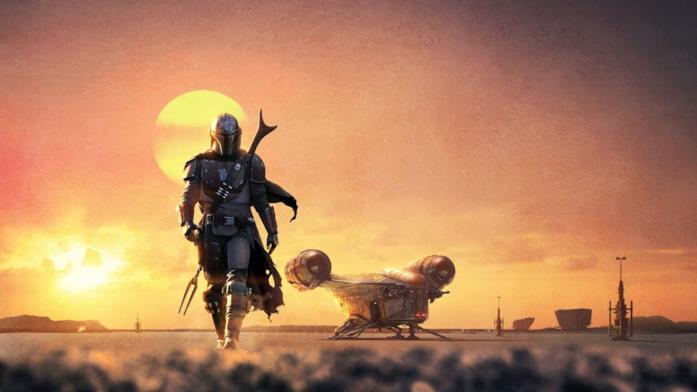 Il poster della serie TV The Mandalorian