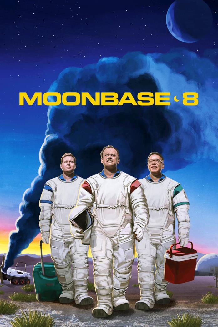 Il poster di Moonbase 8 Il cast nella locandina di Moonbase 8