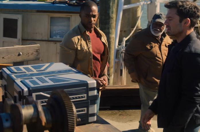 Sam e Bucky in una scena dell'episodio 5 di The Falcon and the Winter Soldier