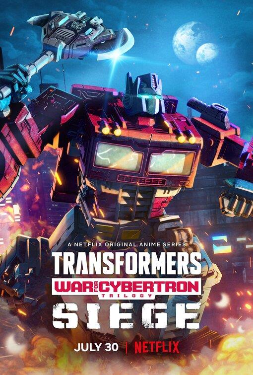 Transformers: War For Cybertron Trilogy - L'assedio, poster e trama Optimus Prime nel poster della serie animata Netflix