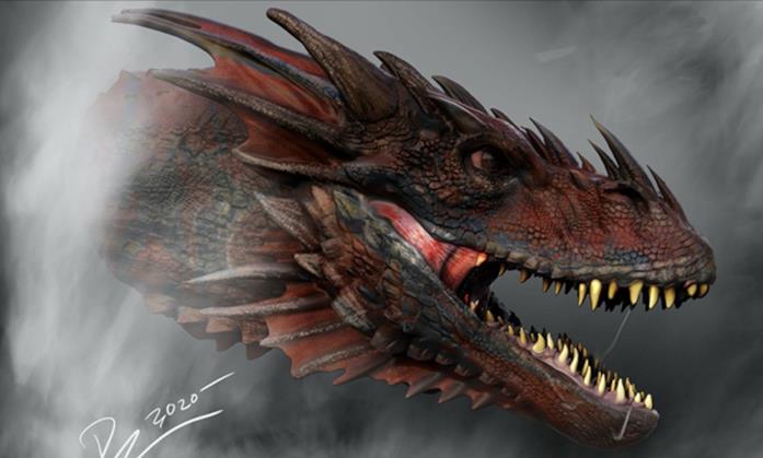 House of the Dragon Testa di un drago di Un drago di House of the Dragon