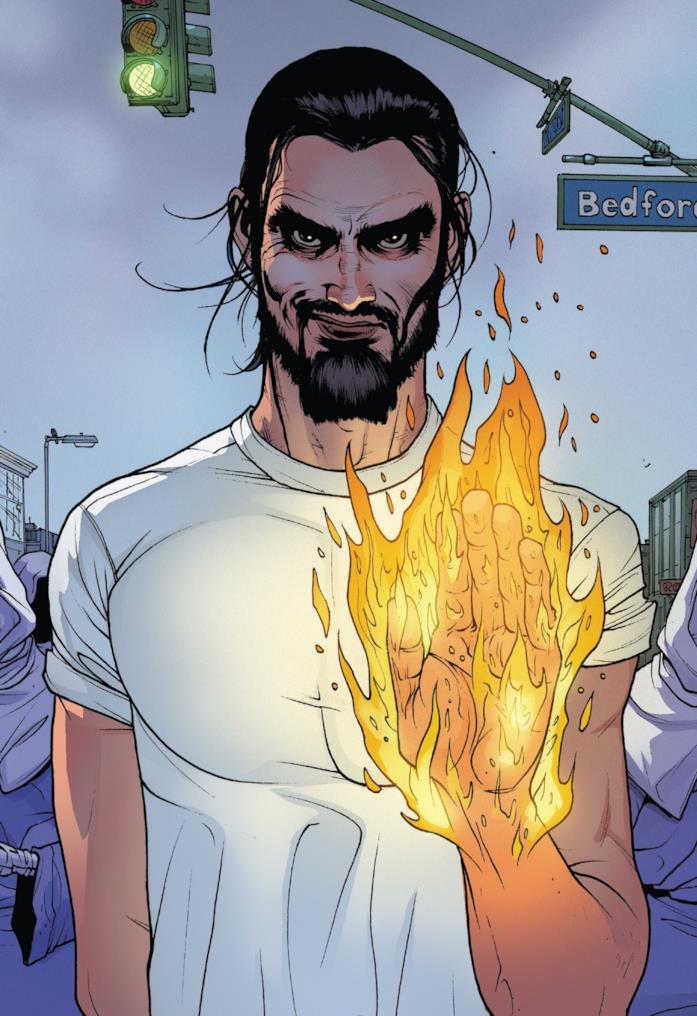Sun King potrebbe essere il cattivo di Moon Knight? Un fumetto di Sun King che tiene in mano una fiamma