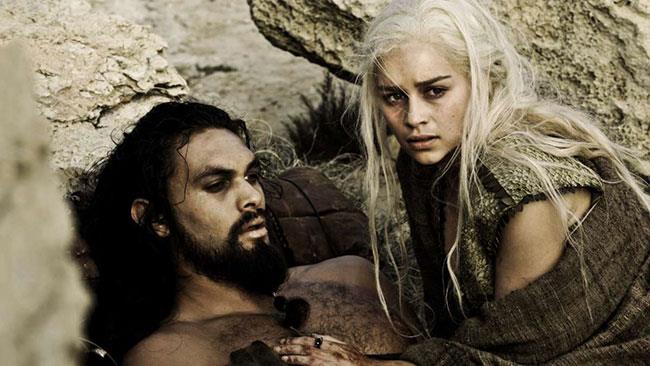 Khal Drogo e Daenerys Targaryen nel finale della stagione 1 di GoT