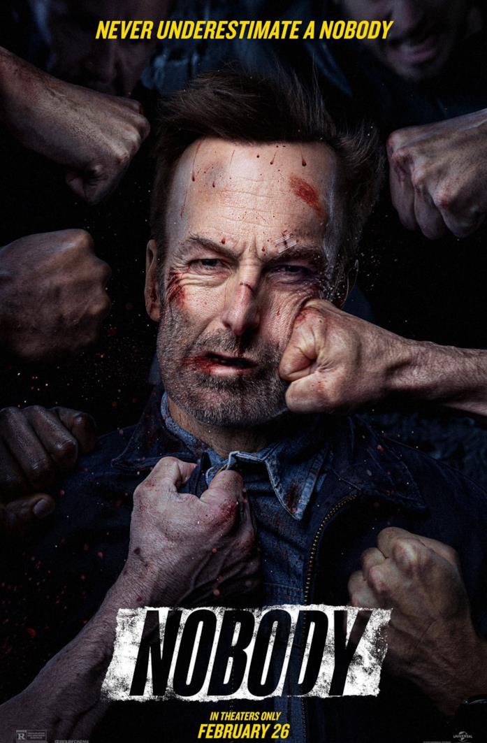Il poster di Io Sono Nessuno Bob Odenkirk nella locandina di Nobody