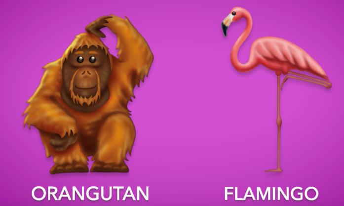 Nel corso del 2019 nuove emoji sul mondo animale Le nuove emoji dell'orango e del fenicottero
