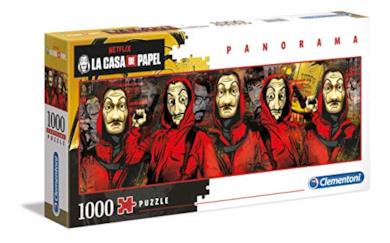 Clementoni - 39545 - Puzzle Panorama - La Casa Di Carta - 1000 Pezzi - Made In Italy - Puzzle Adulti Netflix