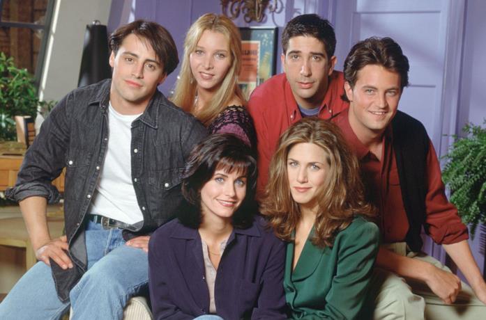 Il cast di Friends in uno scatto promozionale della prima stagione