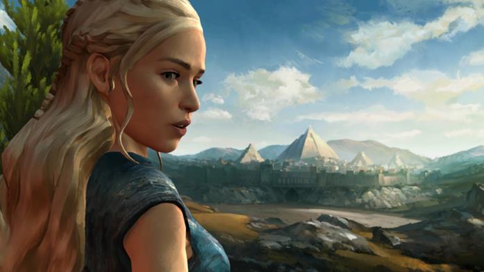Un primo piano di Daenerys Targaryen in Telltale's Game of Thrones