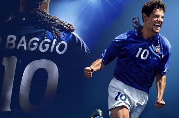 Andrea Arcangeli nei panni di Baggio ne Il Divin Codino