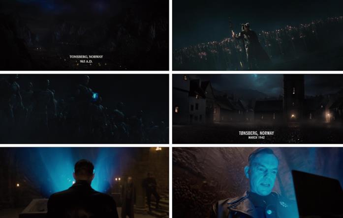 Il Tesseract collega due film del MCU Due scene del MCU, entrambe ambientate a Tønsberg: una appariene a Thor, l'altra al primo Captain America