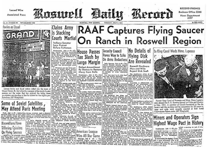 Roswell incidente Giornale sull'incidente di Roswell