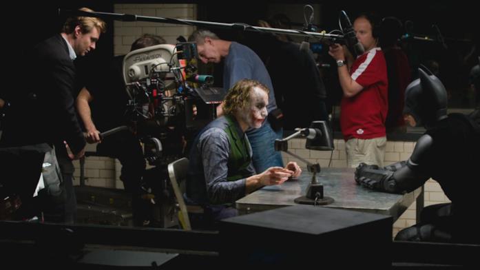 Nolan sul set de Il Cavaliere Oscuro Il Cavaliere Oscuro