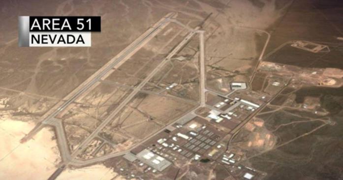 Un'inquadratura dall'alto dell'Area 51