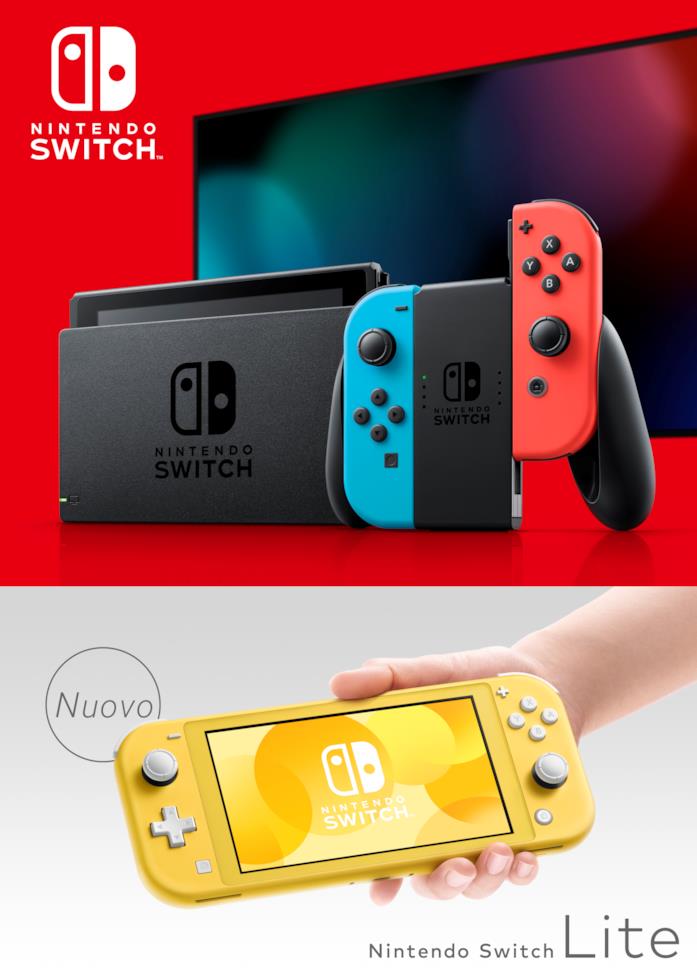 Nintendo Switch ha una sorella portatile: ufficiale Nintendo Switch Lite Nintendo Switch e Nintenod Switch Lite, che compongono la famiglia di console Switch