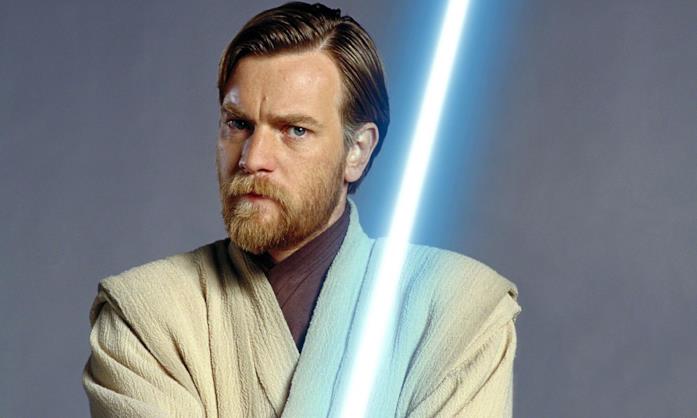Un'immagine con Ewan McGregir nei panni di Obi-Wan Kenobi