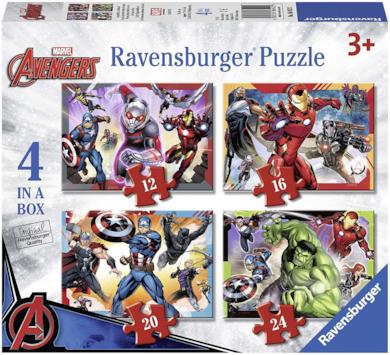 Ravensburger Italy- Marvel Avengers Puzzle 4 in 1
