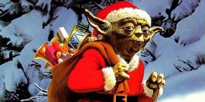 Yoda vestito da Babbo Natale
