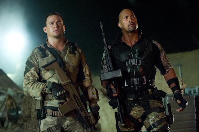 Una scena di G.I. Joe - La vendetta Channing Tatum e Dwayne Johnson