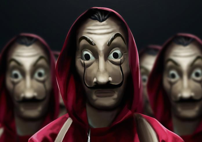 La maschera di Dalì, simbolo de La Casa di Carta