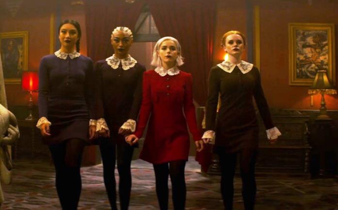 Sabrina e le Sorelle Sinistre Una scena dal finale de Le Terrificanti Avventure di Sabrina, prima stagione