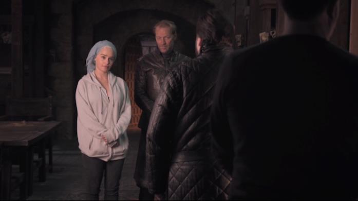 Game of Thrones: dietro le quinte con il documentario The Last Watch Emilia Clarke, Iain Glen e John Bradley sul set di Game of Thrones 8x01