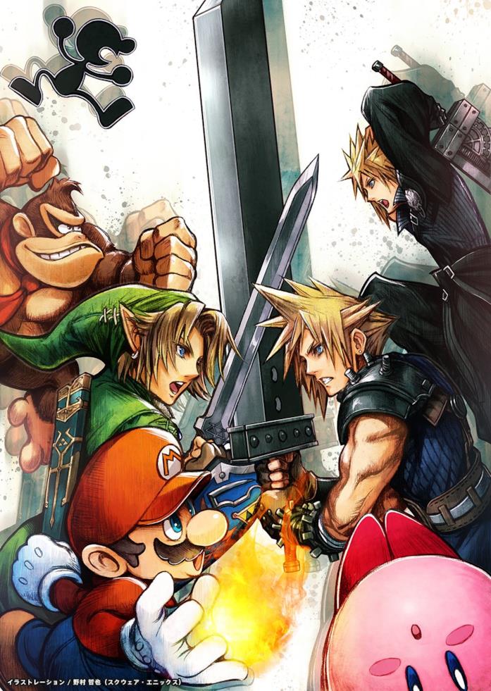 Tetsuya Nomura ci regala una nuova illustrazione a tema Smash Bros L'illustrazione di Tetsuya Nomura che omaggia l'arrivo di Cloud in Smash Bros