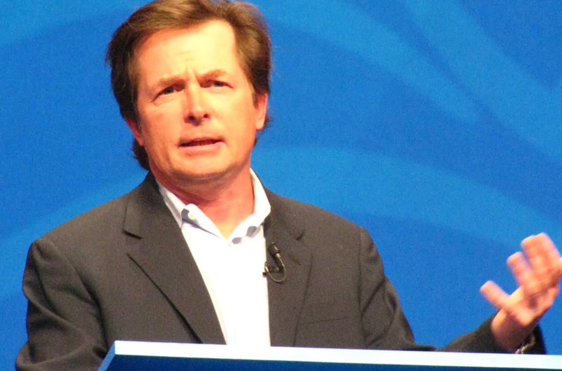Michael J. Fox a una conferenza pubblica