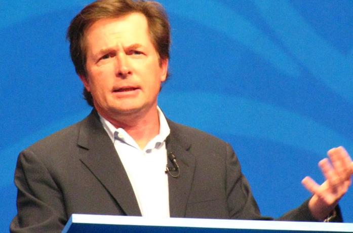 Michael J. Fox a una conferenza pubblica