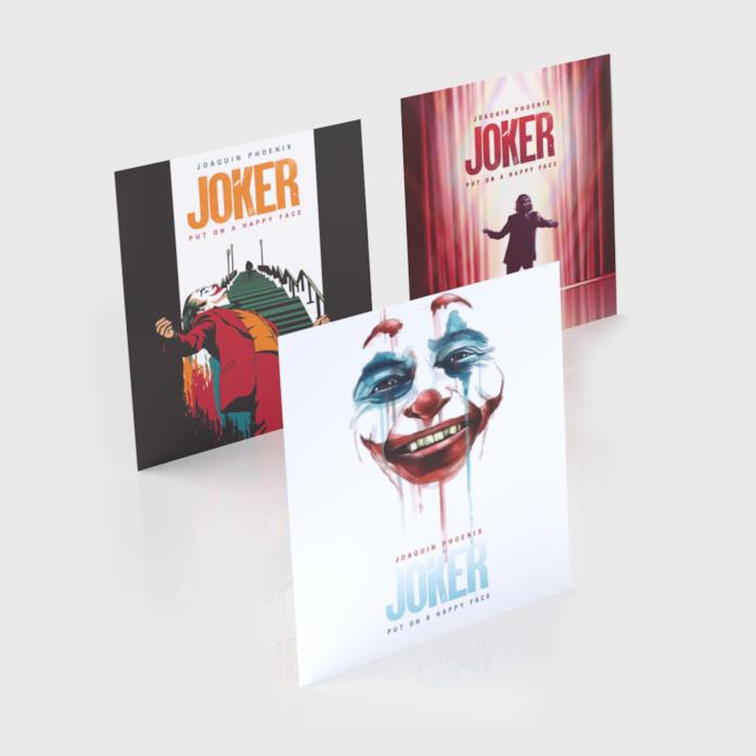Le tre art card da collezione di Joker Le art card di Joker