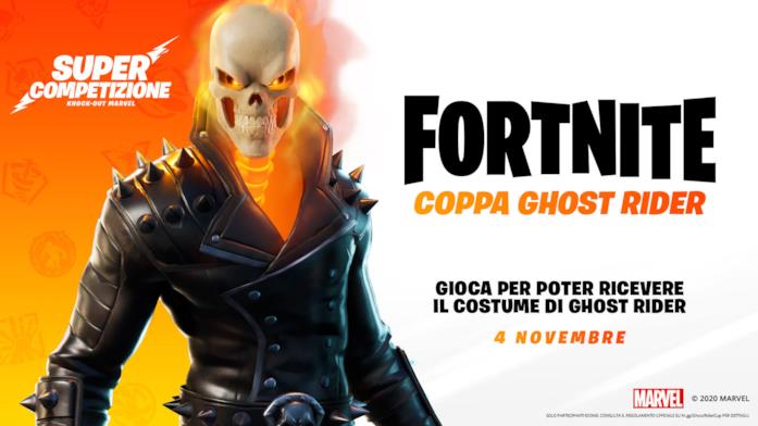 Ghost Rider protagonista della nuova Coppa in Fortnite Il banner della Coppa Ghost Rider