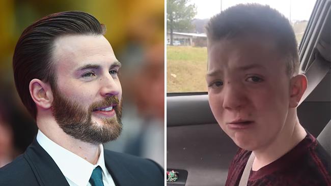 Chris Evans a un evento ufficiale e Keaton Jones nel video della mamma