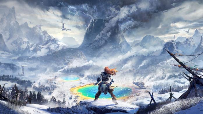 Aloy sulla copertina ufficiale di Horizon Zero Dawn: The Frozen Wilds