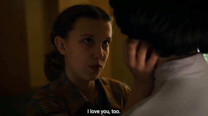 Stranger Things - Eleven e Mike Eleven e Mike nella scena finale di Stranger Things 3