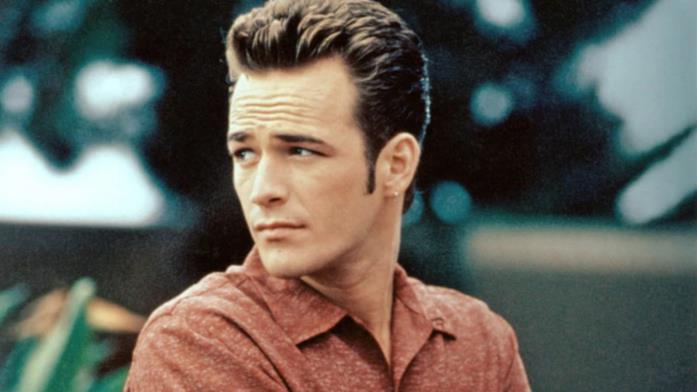 Primo piano di Luke Perry in Beverly Hills 90210