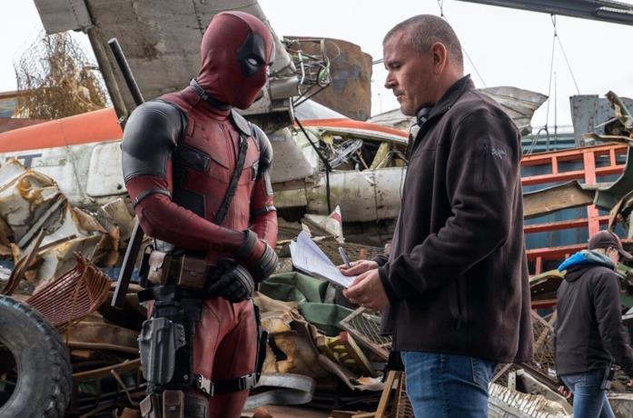 Ryan Reynolds e Timm Miller sul set del film Deadpool