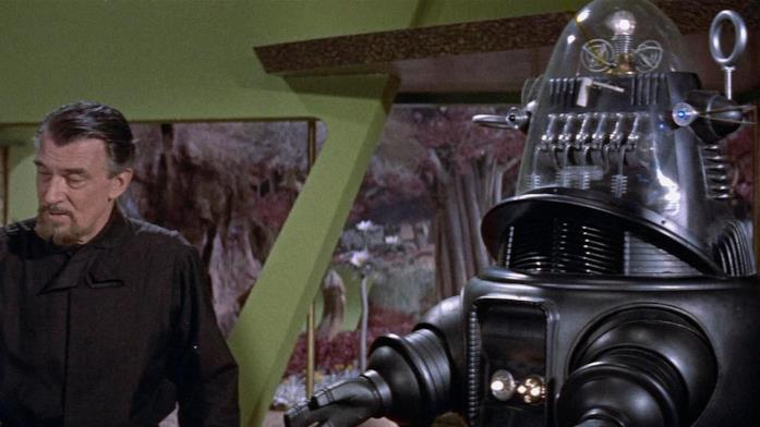 Il dottor Morbius e il robot Robby Il dottor Morbius è interpretato da Walter Pidgeon