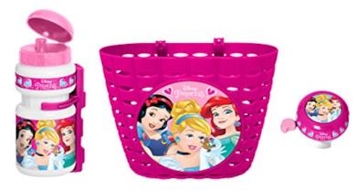 Set di Borraccia + Campanello + Cestino per Bicicletta, Rosa