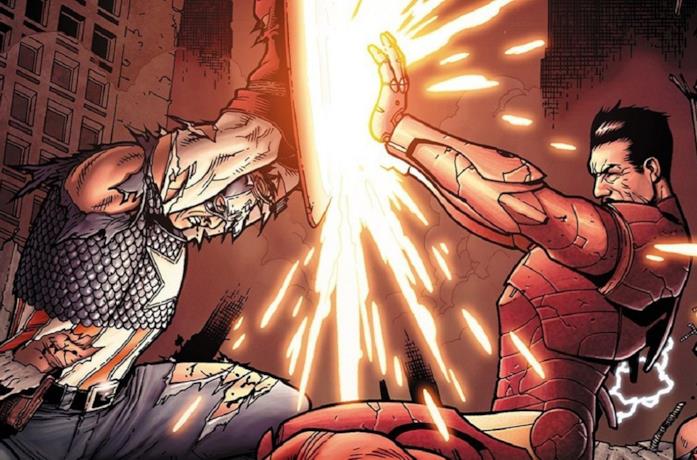 Un'immagine del fumetto Civil War