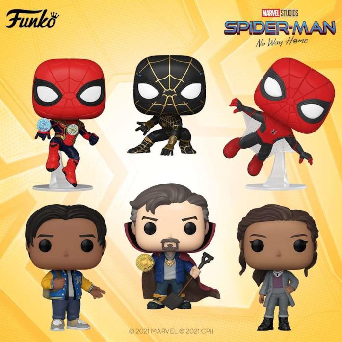 I nuovi costumi di Spider-Man 6 nuovi Funko Pop! dal film Spider-Man: No Way Home