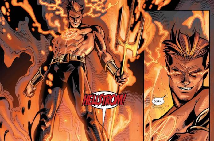 Un'immagine di Helstrom dai fumetti Marvel Comics