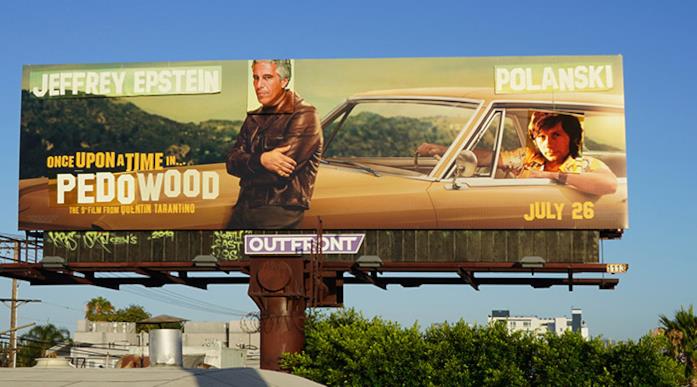 Il poster modificato di C'era una volta a... Hollywood Il poster modificato in modo polemico di C'era una volta a... Hollywood