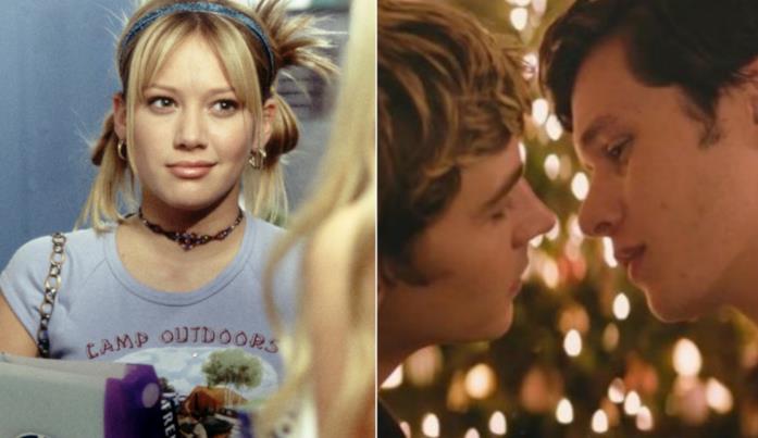 Collage tra scene di Lizzie McGuire e Love, Simon
