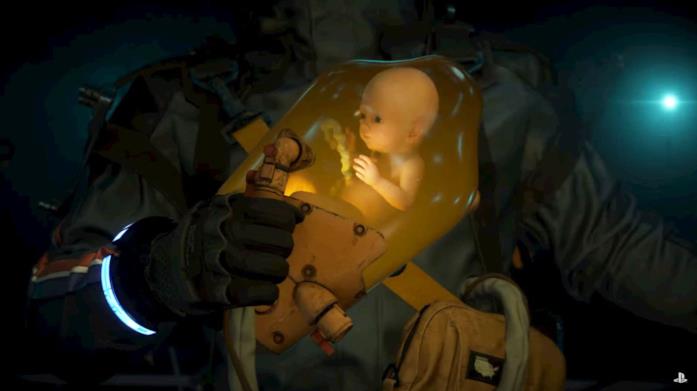 Un'immagine del pod del bambino di Death Stranding