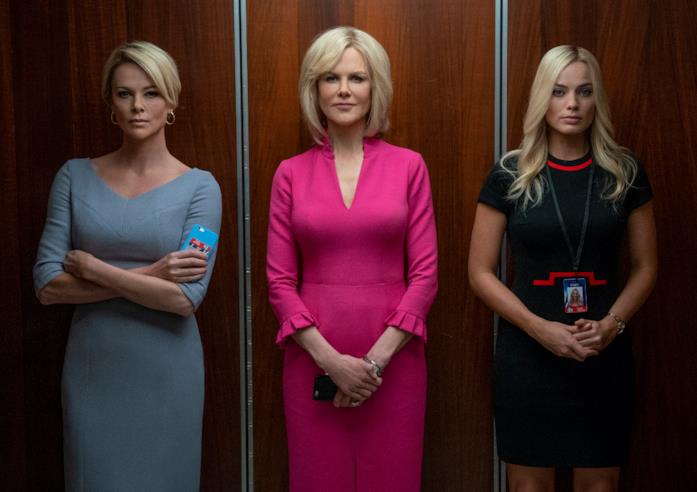 Bombshell Le tre protagoniste del film condividono l'ascensore