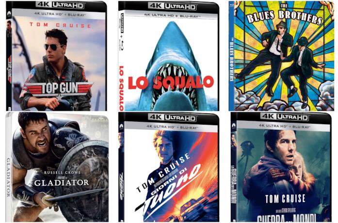 Top Gun, Lo Squalo, The Blues Brothers, Il Gladiatore, Giorni di Tuono e La Guerra dei Mondi