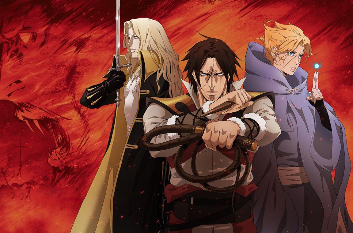 Un'immagine dei protagonisti della serie animata di Castlevania