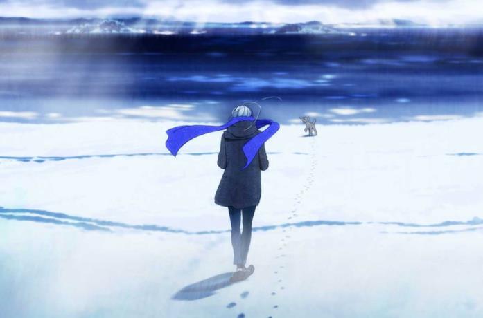Ice Adolescence Viktor sulla spiaggia innevata con Makki