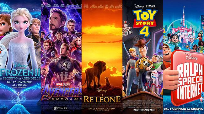 I poster di Frozen 2, Avengers: Endgame, Il re leone, Toy Story 4, Ralph Spacca Internet