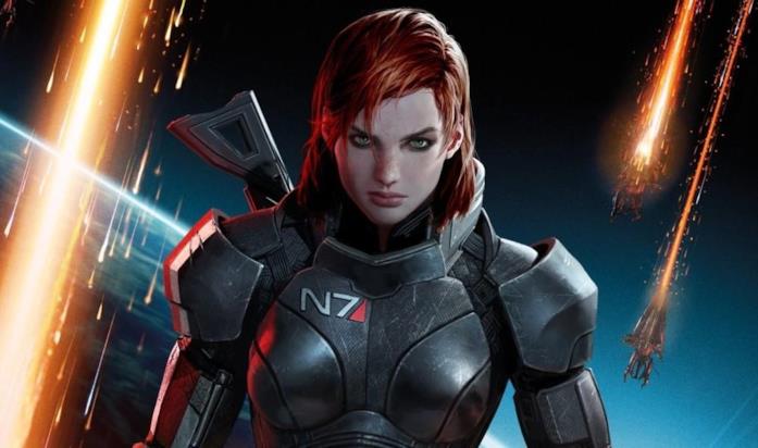 Il comandante Shepard nella variante femminile da Mass Effect